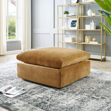 Load image into Gallery viewer, Commix Down Filled Overstuffed Ottoman in Cognac Performance Velvet by Modway 4660RR
