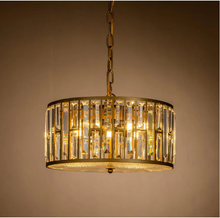 Load image into Gallery viewer, 4-Light Brass Crystal Chandelier with Wrought Iron Accents MRM3820
