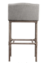 Load image into Gallery viewer, Dillon Metal 35.25 in. Textured Silver Counter Height Stool
