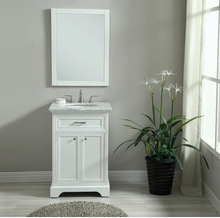Load image into Gallery viewer, Elegant Lighting Americana 24&quot; Wide Vanity Set with Cabinet, Marble Top, and Undermount Sink 6095RR-OB

