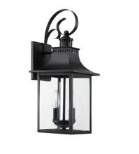 Load image into Gallery viewer, Quoizel Chancellor 2 Light 19&quot; High Outdoor Wall Sconce with Clear Glass Shade
