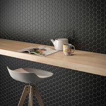 Load image into Gallery viewer, 2&quot; x 2&quot; Porcelain Honeycomb Mosaic Wall &amp; Floor Tile Black 1 Box #2538HW
