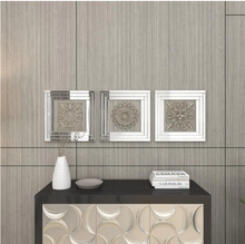 Load image into Gallery viewer, 16 in. x 16 in. Antique Silver Botanical Wall Tiles (Set of 3)
