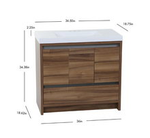 Load image into Gallery viewer, Oakes 36&quot; Bath Vanity in Caramel Mist *AS-IS*
