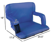 Load image into Gallery viewer, Wide Stadium Seat Chair Bleacher Cushion By Home-Complete, Blue 2594AH
