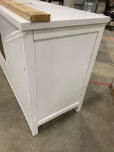 Load image into Gallery viewer, Tahoe II 60 in. W Bath Vanity in White with Cultured Marble Vanity Top in White with White Basin and Power Bar 7032RR-OB
