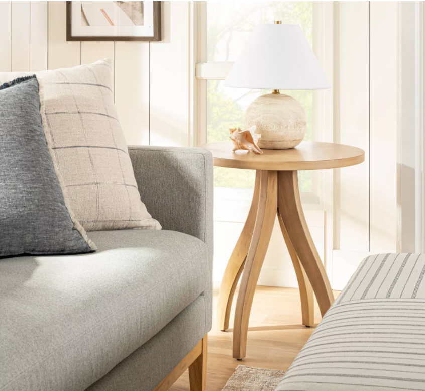 Surfside Round Wood Accent Table with Curved Legs - Threshold™ designed with Studio McGee MRM805