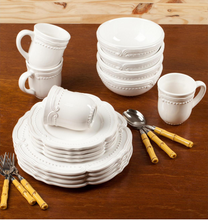 Load image into Gallery viewer, 16-Piece Solid White Stone Dinnerware Set (Service for 4) (16 piece set) 7492RR
