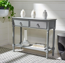 Load image into Gallery viewer, Safavieh Haines 2Drw Console Table (Distressed/Gray) MRM785
