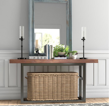 Load image into Gallery viewer, Frieda 26.68 in. Blackened Bronze Table Lamp with Seeded Glass Shade
