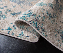 Load image into Gallery viewer, Madison Blue/Gray 9 ft. x 12 ft. Geometric Area Rug
