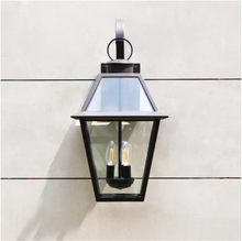 Load image into Gallery viewer, 3-Light Bronze Outdoor Wall Light
