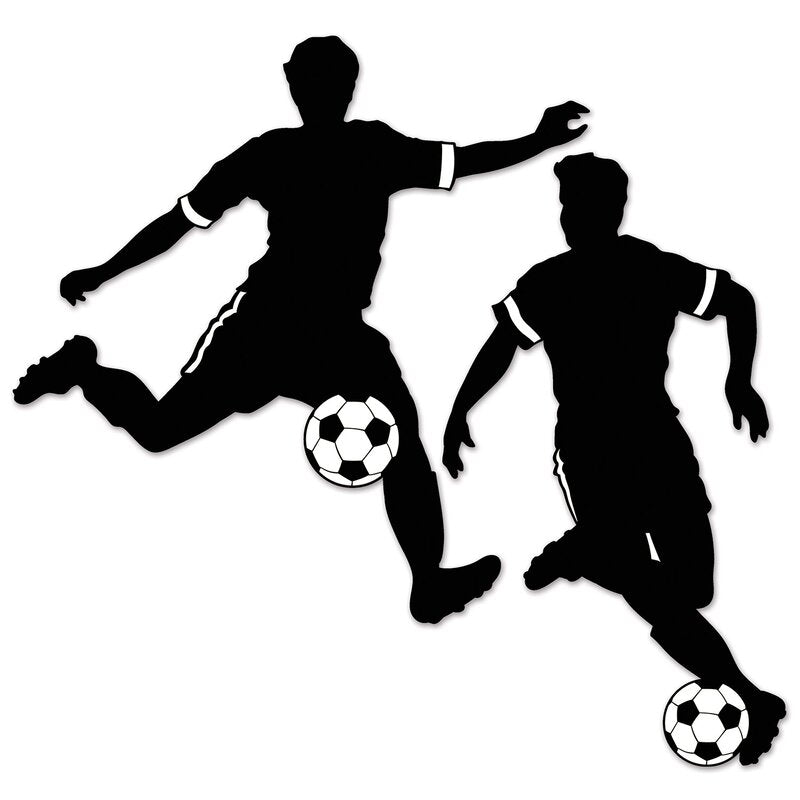 2 Piece Boy Soccer Silhouette Standup Set (Set of 4) 6368RR-GL