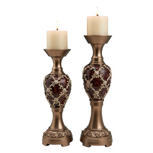 2 Piece Candlestick Set