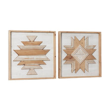 Load image into Gallery viewer, 2 Piece Hand Carved Wood Wall Décor Set

