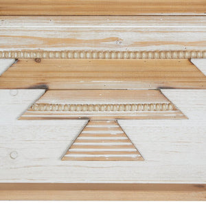 2 Piece Hand Carved Wood Wall Décor Set