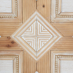 2 Piece Hand Carved Wood Wall Décor Set