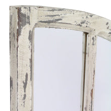 Load image into Gallery viewer, 27&quot; x 32&quot; White 2 Piece Kissena Window Pane Farmhouse / Country Distressed Accent Mirror Set
