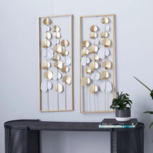 Load image into Gallery viewer, 2 Piece Metal Framed Leaf Wall Décor Set
