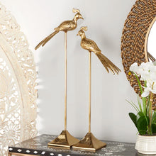 Load image into Gallery viewer, 2 Piece Metal on Square Stand Statue Set
