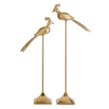 Load image into Gallery viewer, 2 Piece Metal on Square Stand Statue Set
