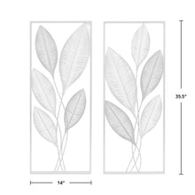 Load image into Gallery viewer, 2 Piece Metallic Leaves Wall Décor Set (Set of 2)
