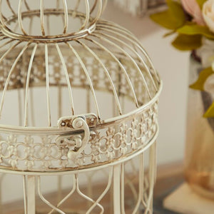 2 Piece Pawlowski Decorative Metal Bird Cage Set