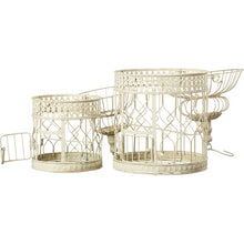 Load image into Gallery viewer, 2 Piece Pawlowski Decorative Metal Bird Cage Set
