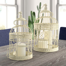 Load image into Gallery viewer, 2 Piece Pawlowski Decorative Metal Bird Cage Set
