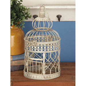 2 Piece Pawlowski Decorative Metal Bird Cage Set