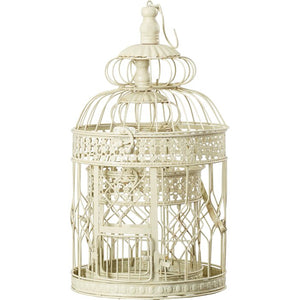 2 Piece Pawlowski Decorative Metal Bird Cage Set