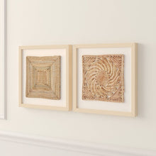 Load image into Gallery viewer, 2 Piece Square Shadow Boxes with Rope Abstract Wall Décor Set #AD266
