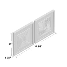 Load image into Gallery viewer, 2 Piece Square Shadow Boxes with Rope Abstract Wall Décor Set #AD266
