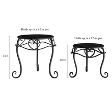 Load image into Gallery viewer, 2-Piece Vintage Black Plant Stand (LW196)
