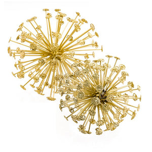 Gold 2 Piece Watkinsville Starburst Spheres Sculpture Set (ND353)