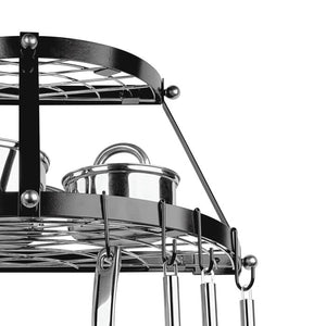 2 Shelf Wall Mount Pot Rack
