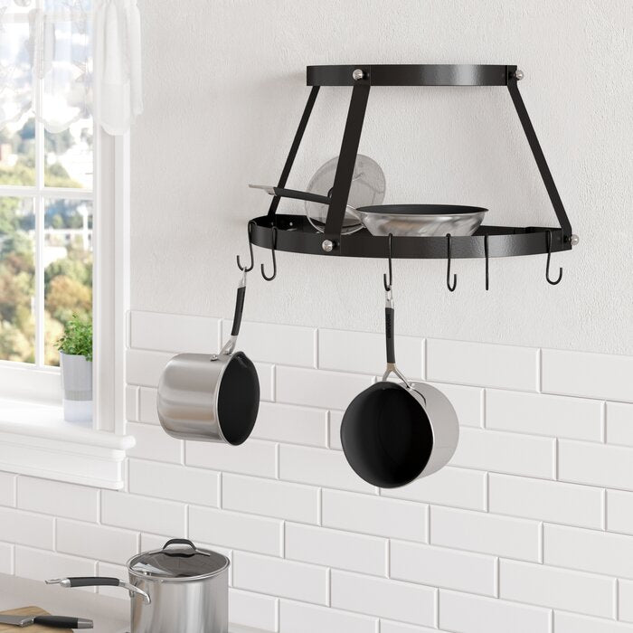 2 Shelf Wall Mount Pot Rack