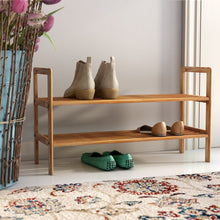 Load image into Gallery viewer, 2 Tier 8 Pair Shoe Rack #2527HW
