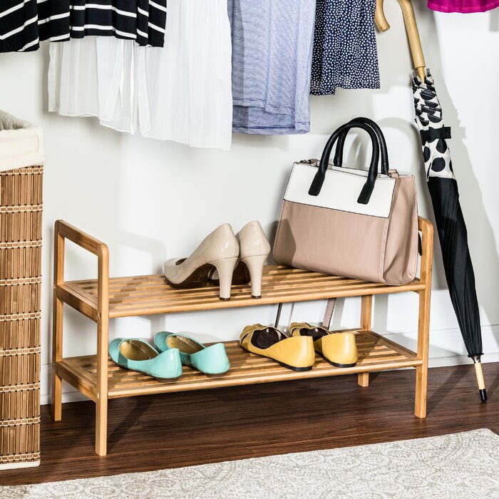 2 Tier 8 Pair Shoe Rack #2527HW