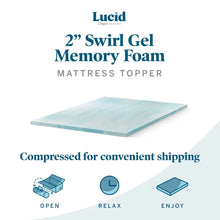 Load image into Gallery viewer, 2&quot; Mattress Topper Gel Memory Foam queen
