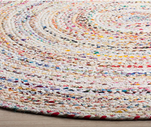 Load image into Gallery viewer, Braided Ivory/Multi 3 ft. x 5 ft. Oval Area Rug
