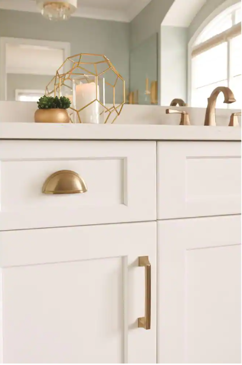 3 in. (76 mm) Golden Champagne Cabinet Cup Drawer Pull (32-Pack)