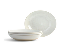 Load image into Gallery viewer, Siterra 16-Piece Casual Rustic White Stoneware Dinnerware Set (Service for 4)
