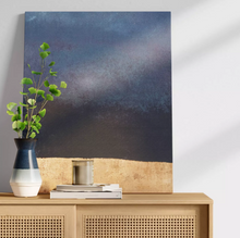 Load image into Gallery viewer, 24" x 30" Foil Abstract Unframed Wall Canvas Navy/Gold - Project 62™ MRM791
