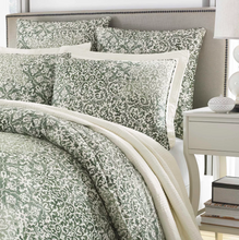 Load image into Gallery viewer, Green Abingdon Duvet Cover Set of 2 - Stone Cottage GL232
