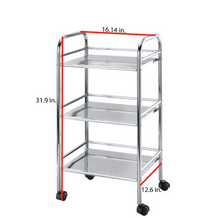 Load image into Gallery viewer, Exclusive 3-tier Chrome 4-Wheeled Bath Cart MRM4071
