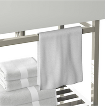 Load image into Gallery viewer, 36&quot; w Bath Vanity in Silver with Stone Vanity Top in White
