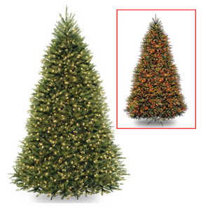 10' Dunhill Fir Tree With Dual Color LED Lights, 10' 1581AH