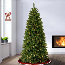 Load image into Gallery viewer, 7.5 ft. Lehigh Valley Slim Pine Artificial Christmas Tree with Dual Color LED Lights
