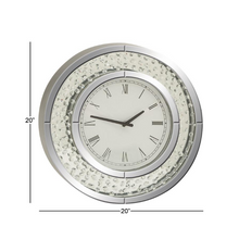 Load image into Gallery viewer, White Wood Glam Wall Clock 7710RR
